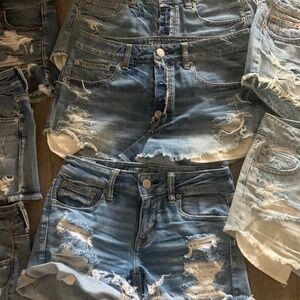 8 pairs American Eagle Cutoffs - XS - S